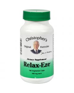 Dr. Christopher's Formulas Christopher's Original Formulas, Relax-Eze, 440 mg Each, 100 Veggie Caps - 100 Vcaps