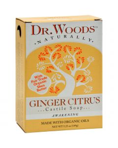 Dr. Woods Castile Bar Soap Ginger Citrus - 5.25 oz