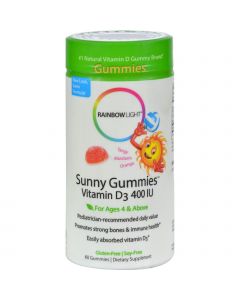 Rainbow Light Vitamin D3 Sunny Gummies Tangy Orange - 400 IU - 60 Gummies