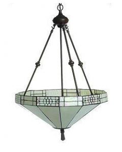 Warehouse of Tiffany Tiffany-style Geometric Mission-style Hanging Lamp