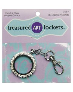 Quilled Creations Keychain-Silver Round