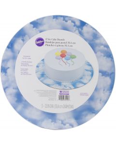 Wilton Cake Boards-12" Round Clouds 3/Pkg