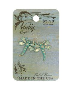 Vintaj Metal Accents-Dragonfly Pair 22mmX19mm 2/Pkg