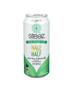 Steaz Lightly Sweetened Green Tea - Half and Half - Case of 12 - 16 Fl oz.