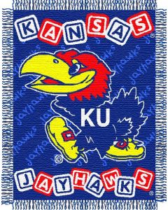 The Northwest Company Kansas baby 36"x 46" Triple Woven Jacquard Throw (College) - Kansas baby 36"x 46" Triple Woven Jacquard Throw (College)