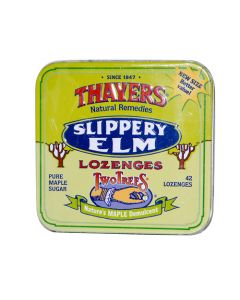 Thayers Slippery Elm Lozenges Maple - 42 Lozenges - Case of 10