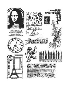 Stampers Anonymous Tim Holtz Cling Stamps 7"X8.5"-Mini Classics