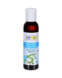 Aura Cacia Aromatherapy Bath Body and Massage Oil Peppermint Harvest - 4 fl oz