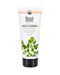 Nourish Organic Face Cleanser - Moisturizing Cream Cucumber and Watercress - 6 oz