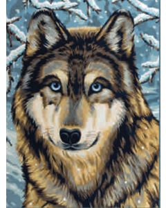 Reeves Junior Paint By Number Kit 9"X12"-Wolf 2