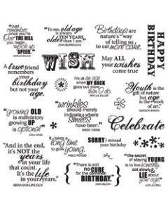Fiskars Quote Clear Stamps 8"X8" -Make A Wish