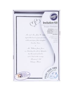 Wilton Invitation Kit Makes 50-White Sweet Hearts
