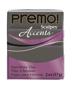 Polyform Premo Sculpey Accents Polymer Clay 2oz-Graphite Pearl