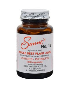 Sonne's Whole Beet Plant Juice No 18 - 400 mg - 150 Tablets