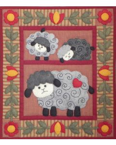 Rachel's Of Greenfield Twin Lambs Wall Quilt Kit-13"X15"