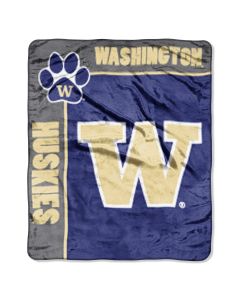 The Northwest Company Wasington "School Spirit" 50"x60" Raschel Throw (College) - Wasington "School Spirit" 50"x60" Raschel Throw (College)