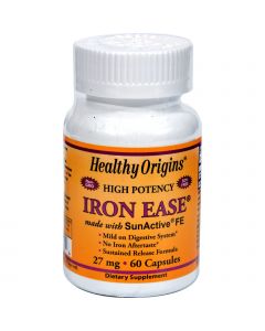 Healthy Origins Iron Ease as SunActive - 27 mg - 60 Capsules