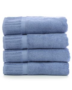 Bare Cotton Luxury Hotel & Spa Towel 100% Genuine Turkish Cotton Bath Towels - Wedgewood - Piano  - Set of 4