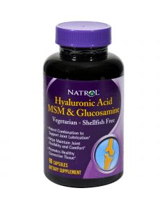 Natrol Vegetarian Hyaluronic Acid MSM and Glucosamine - 90 Capsules