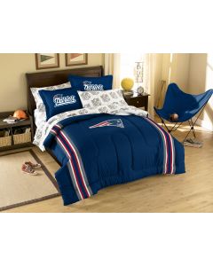 The Northwest Company Patriots Twin/Full Chenille Embroidered Comforter Set (64x86) with 2 Shams (24x30) (NFL) - Patriots Twin/Full Chenille Embroidered Comforter Set (64x86) with 2 Shams (24x30) (NFL)