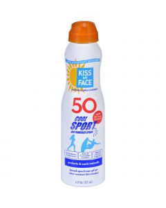 Kiss My Face Cool Sport Spray - Any Angle Air Powered SPF 50 - 6 oz