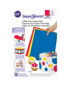Wilton Sugar Sheets 8"X11" 3/Pkg-Primary