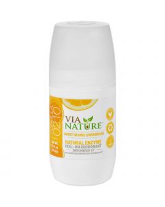 Via Nature Deodorant - Roll On - Sweet Orange Lemongrass - 2.5 fl oz