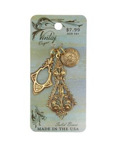 Vintaj Metal Accents-Filigree Coin 15.8mm To 50.8mm 3/Pkg