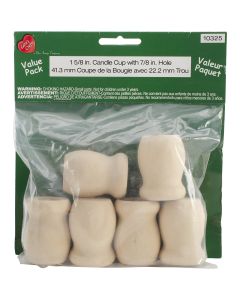 New Image Group Wood Turning Shapes Value Pack-Candle Cup 1.625" (7/8" Hole) 6/Pkg - Wood Turning Shapes Value Pack-Candle Cup 1.625" (7/8" Hole) 6/Pkg