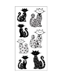 Inkadinkado Clear Stamps 4"X8"-Cats