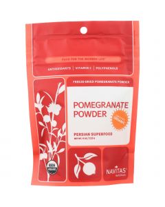 Navitas Naturals Pomegranate Powder - Organic - Freeze-Dried - 4 oz - case of 12