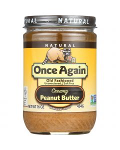 Once Again Peanut Butter - Old Fashioned - Creamy - No Salt - 16 oz - case of 12