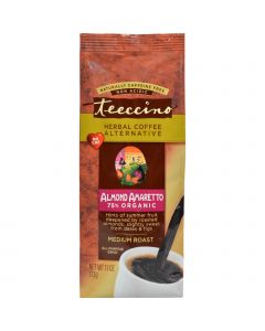 Teeccino Mediterranean Herbal Coffee - Medium Roast - Almond Amaretto - Caffeine Free - 11 oz
