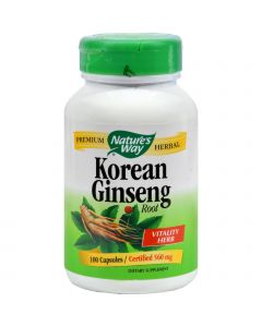 Nature's Way Korean Ginseng Root - 100 Capsules
