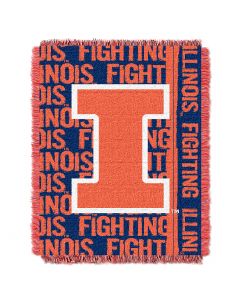 The Northwest Company Illinois College 48x60 Triple Woven Jacquard Throw - Double Play Series