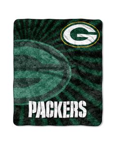 The Northwest Company Packers  50x60 Sherpa Throw - Strobe Series