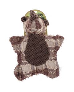 Nandog Pet Gear Nandog My BFF Unstuffed Patch Corduroy Plush Toy-Brown Hippo