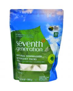 Seventh Generation Automatic Dishwasher Detergent Packs - Free and Clear - 20 ct - Case of 12