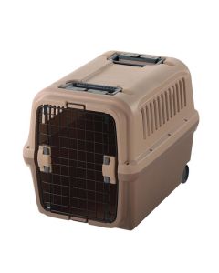 Richell Mobile Pet Carrier Tan / Brown 26.2" x 18.3" x 20.1"