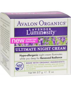 Avalon Organics Ultimate Night Cream Lavender Luminosity - 2 oz