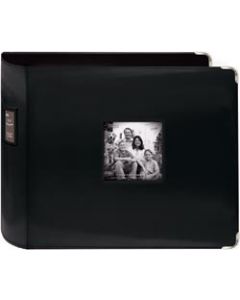 Pioneer 3-Ring Sewn Leatherette Album 12"X12"-Black