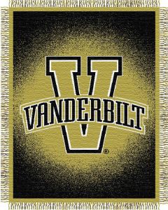 The Northwest Company Vanderbilt "Focus" 48"x60" Triple Woven Jacquard Throw (College) - Vanderbilt "Focus" 48"x60" Triple Woven Jacquard Throw (College)