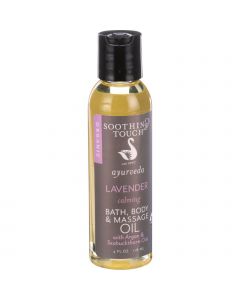 Soothing Touch Bath Body and Massage Oil - Organic - Ayurveda - Lavender - Calming - 4 oz
