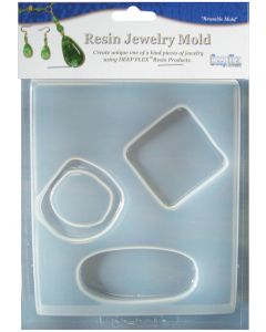 Yaley Resin Jewelry Mold 4.75"X7"-Large Abstract Shapes - 3 Cavity