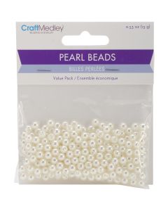 Multicraft Imports Pearl Beads Value Pack-5mm Ivory 265/Pkg