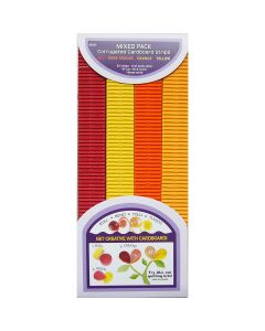 Quilled Creations Quilling Paper Corrugated 18.5"X10mm 32/Pkg-Red, Orange & Yellow