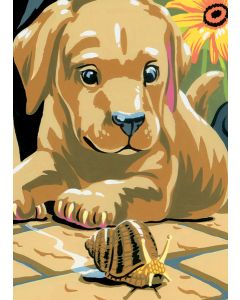 Royal Brush Mini Paint By Number Kit 5"X7"-Labrador Puppies - Junior