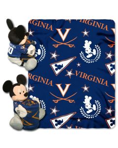 The Northwest Company Virginia College-Disney 40x50 Fleece Throw w/ 14" Plush Mickey Hugger