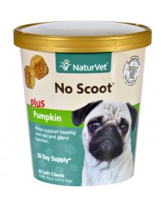 NaturVet No Scoot - Plus Pumpkin - Dogs - Cup - 60 Soft Chews