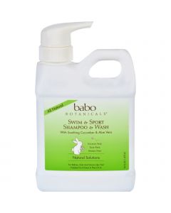 Babo Botanicals Shampoo and Wash - Swim and Sport - 16 oz